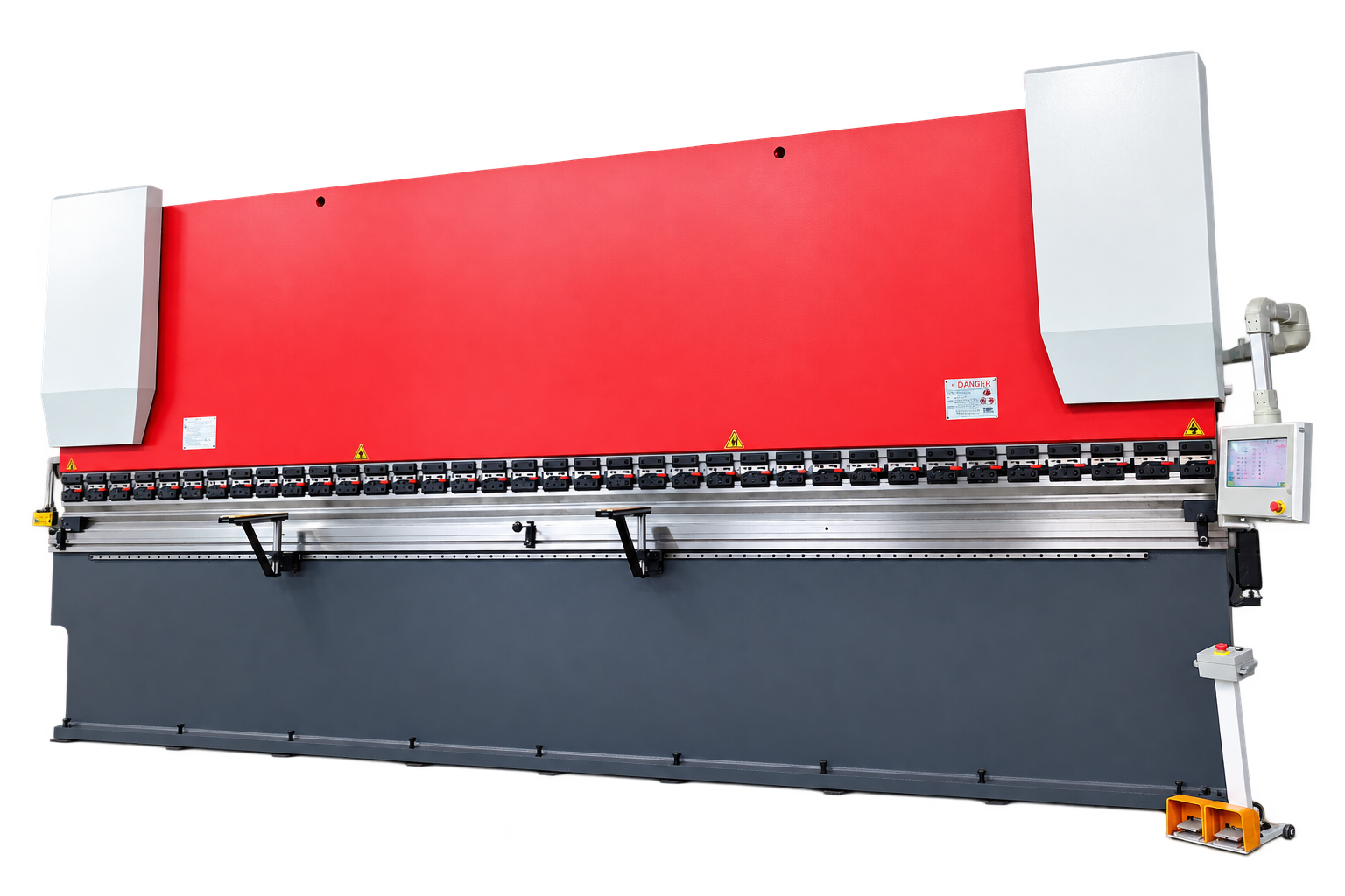 Front view of the supplied Carter 10-axis press brake